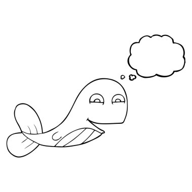 düşünce kabarcık karikatür balina