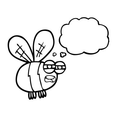 düşünce kabarcık karikatür arı