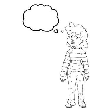 düşünce balonu çizgi film genç