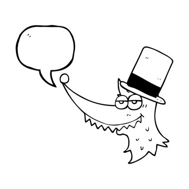 konuşma kabarcık karikatür zengin kurt