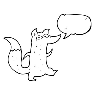 konuşma kabarcık karikatür şirin kurt