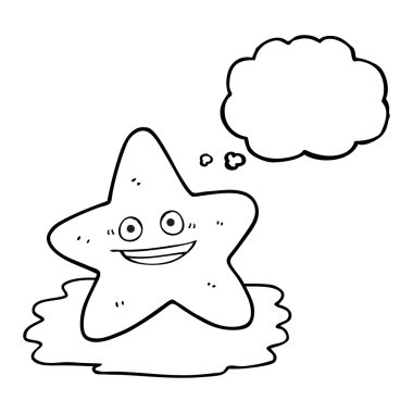 düşünce kabarcık karikatür denizyıldızı