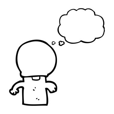 kabarcık karikatür küçük düşünce uzaylı