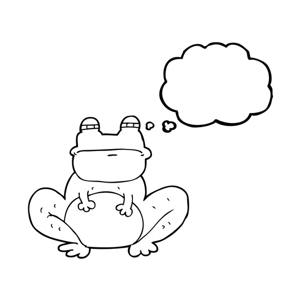 생각 거품 만화 개구리 — 스톡 벡터