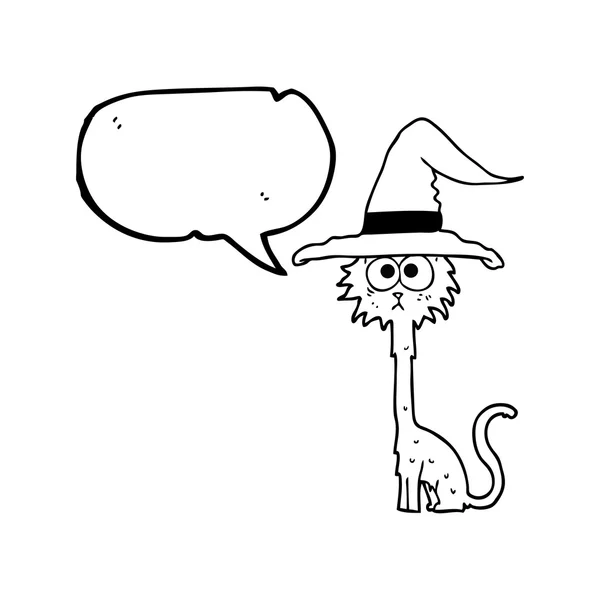 การพูดฟองการ์ตูนฮาโลวีนแมว — ภาพเวกเตอร์สต็อก