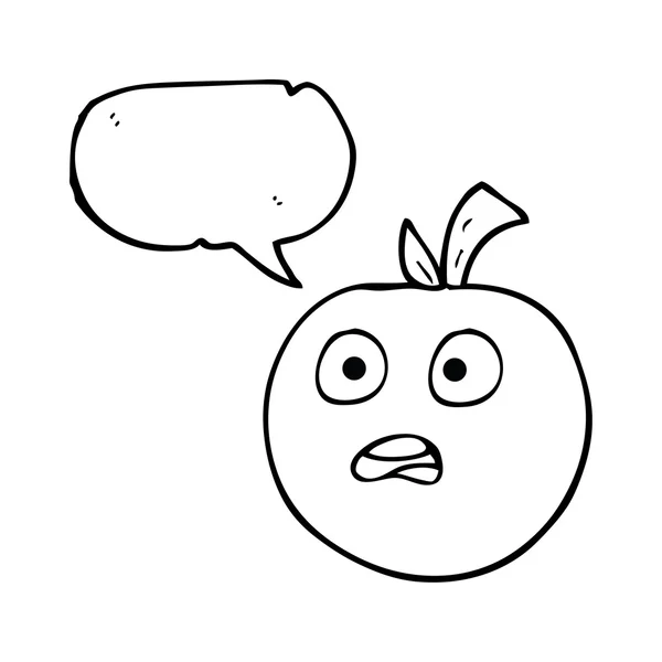 Sprechblase Cartoon Tomate — Stockvektor