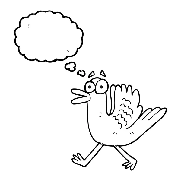 Gondolta buborék rajzfilm csapkodó kacsa — Stock Vector