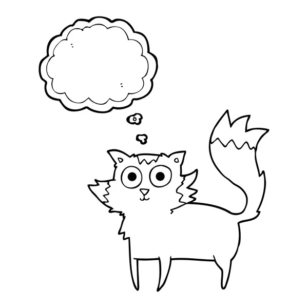 Gedachte zeepbel cartoon kat — Stockvector