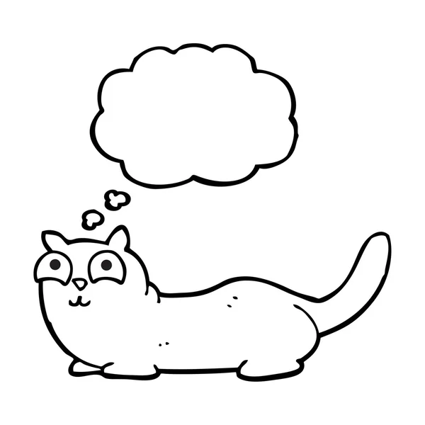 思考バブル漫画猫 — ストックベクタ