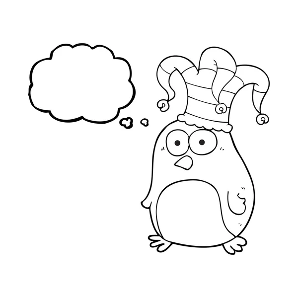 思考バブル漫画面白い鳥 — ストックベクタ
