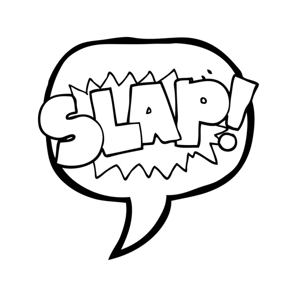 Speech bubble cartoon slap symbol — Stock Vector