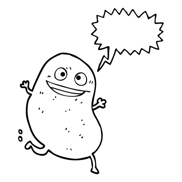 Речевой пузырь картофельный бег — стоковый вектор