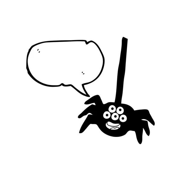 吹き出し漫画ハロウィーン クモ — ストックベクタ