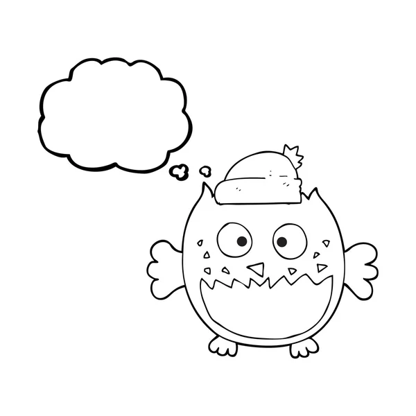 Thought bubble cartoon owl — Stock Vector