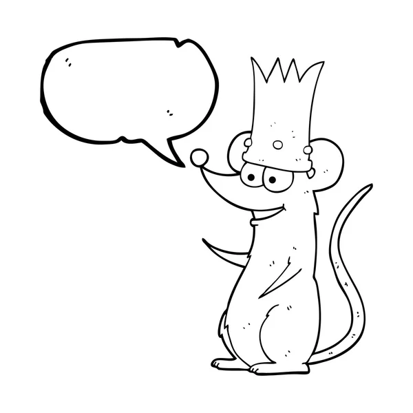 Tal bubbla cartoon king rat — Stock vektor