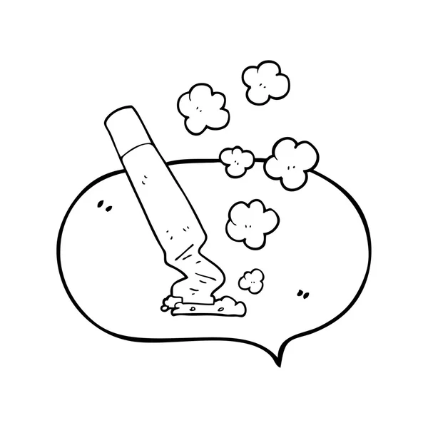 Speech bubble cartoon cigarette — Stock Vector