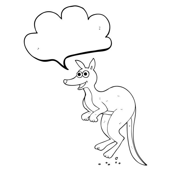 Speech bubble cartoon kangaroo — Stock Vector