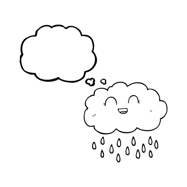 Thought bubble cartoon rain cloud — Stock Vector