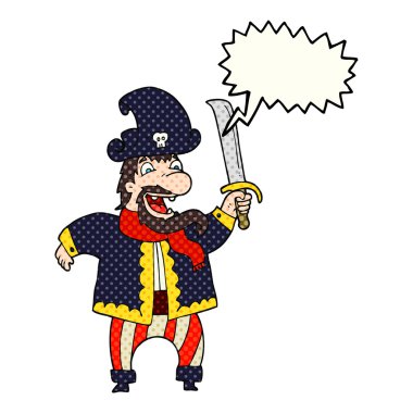 korsan Kaptan gülüyor çizgi roman konuşma balonu çizgi film