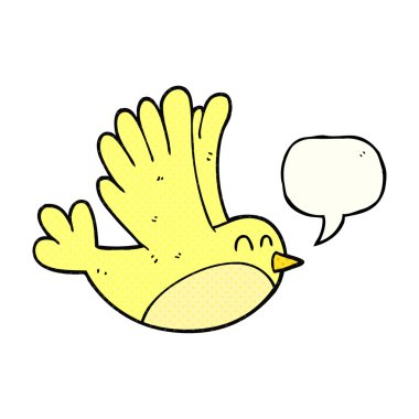 çizgi roman konuşma kabarcık karikatür kuş