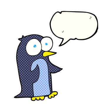 çizgi roman konuşma kabarcık karikatür penguen