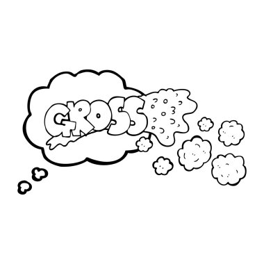 Brüt düşünce kabarcık karikatür