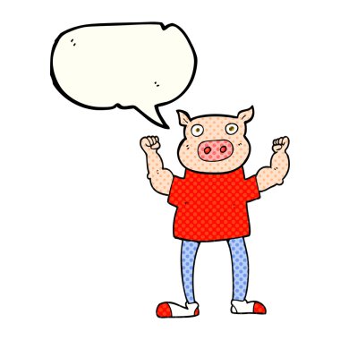 çizgi roman konuşma kabarcık karikatür domuz adam