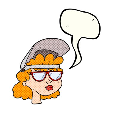 çizgi roman konuşma kabarcık karikatür kadın kaynak maskesi ve gla ile