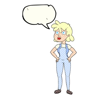 çizgi roman konuşma kabarcık karikatür çiftçi kız