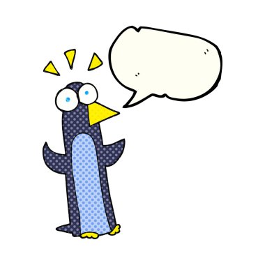 çizgi roman konuşma kabarcık karikatür penguen şaşırttı