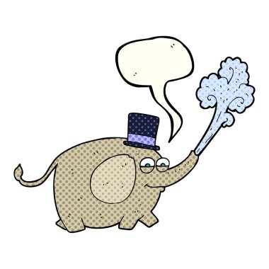 çizgi roman konuşma balonu çizgi film fil su oyuncak