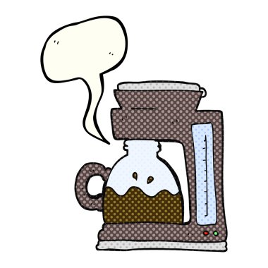 çizgi roman konuşma balonu karikatür kahve makinesi