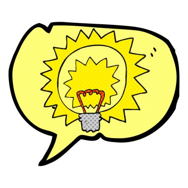 çizgi roman konuşma kabarcık karikatür ampul