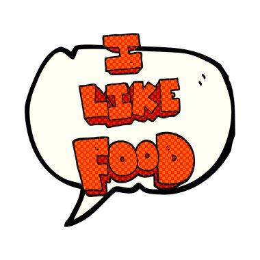 Ben gıda sembolü gibi çizgi roman konuşma balonu çizgi film