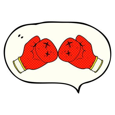 çizgi roman konuşma kabarcık karikatür Boks eldiveni