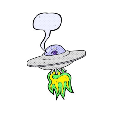 çizgi roman konuşma kabarcık karikatür uzaylı uçan daire