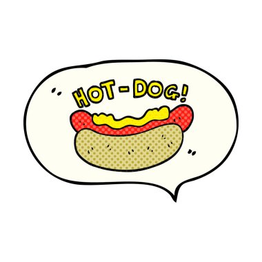 çizgi roman konuşma kabarcık karikatür hotdog