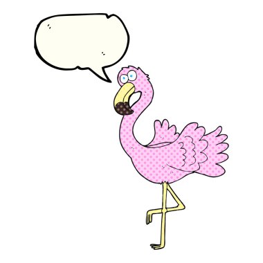 çizgi roman konuşma kabarcık karikatür flamingo