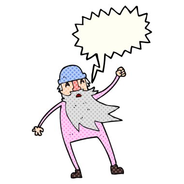 çizgi roman konuşma kabarcık karikatür yaşlı adam termal iç giyim