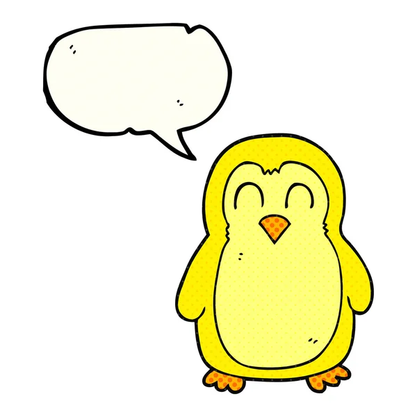 Comic book speech bubble cartoon bird — стоковый вектор