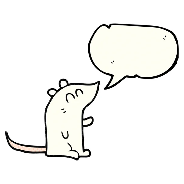 Stripboek toespraak bubble cartoon muis — Stockvector
