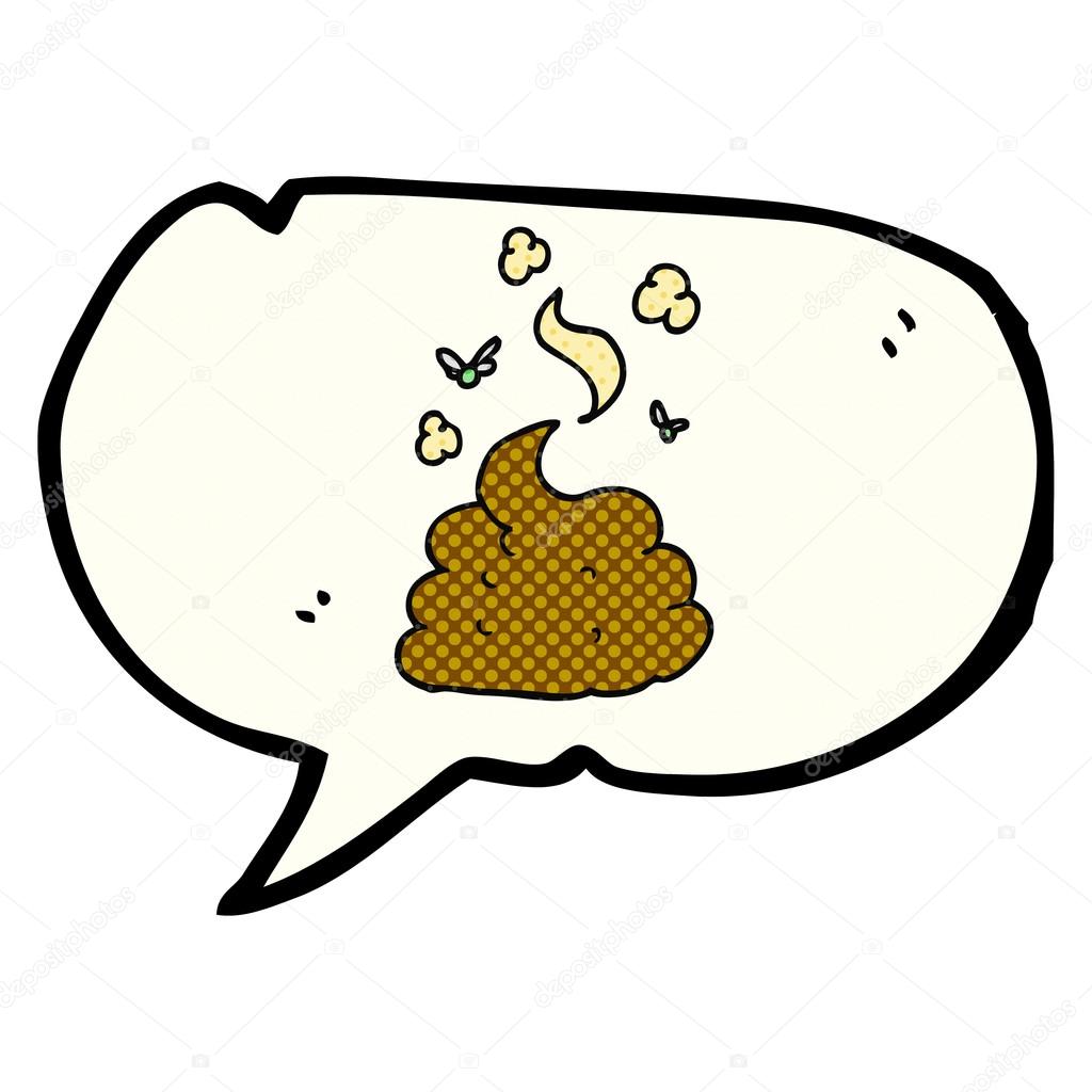 Comic book speech bubble cartoon gross poop Stock Vector Image by
