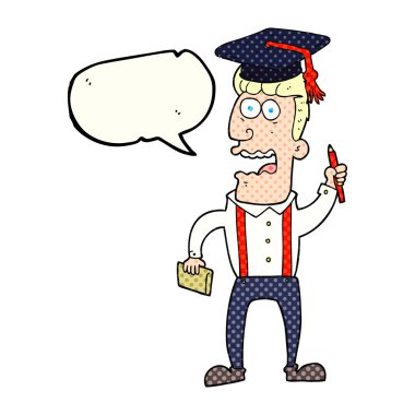 çizgi roman konuşma kabarcık karikatür öğrenci vurguladı