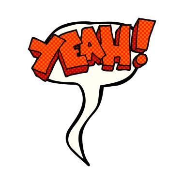 Evet! çizgi roman konuşma kabarcık karikatür Not