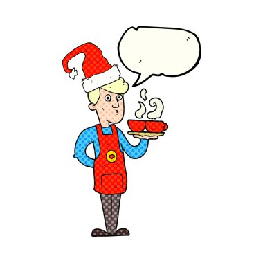 çizgi roman konuşma kabarcık karikatür barista chris kahve servisi