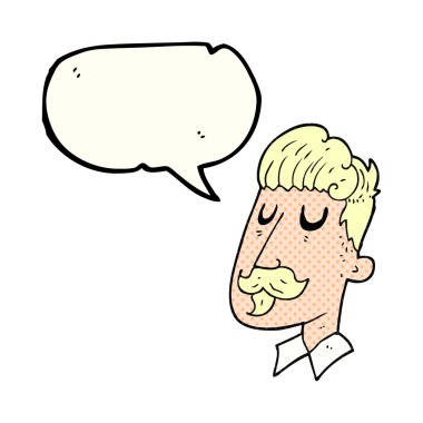 çizgi roman konuşma kabarcık karikatür adam bıyıklı