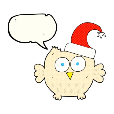 çizgi roman konuşma kabarcık karikatür Noel ha giyen Kukumav