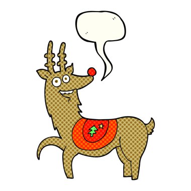 çizgi roman konuşma balonu karikatür Noel reindeer