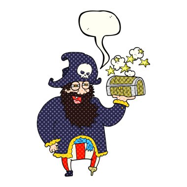 çizgi roman konuşma kabarcık karikatür korsan Kaptan ile hazine ch