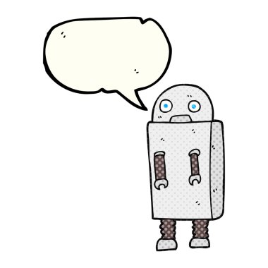 çizgi roman konuşma kabarcık karikatür robot